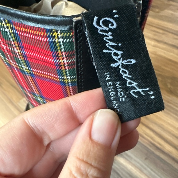 Gripfast 20-eye Steel Toe Boots England Tartan Plaid Red Size 10.5-11M 11.5-12W - Picture 4 of 10